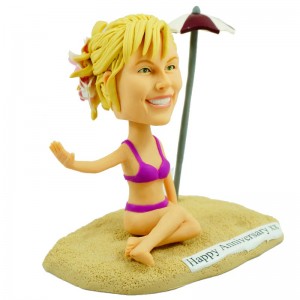 bikini sexy girl on the sands personalised bobblehead