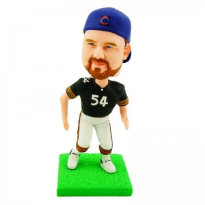 custom american football bear bobblehead