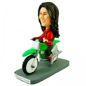 custom bobblehead dirt bike female