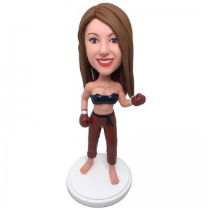custom boxing girl bobblehead