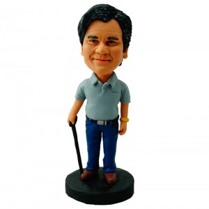 custom casual man with a crutch