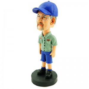 custom casual old man bobblehead