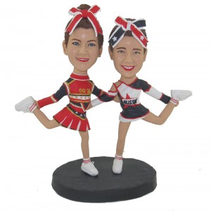 custom cheerleaders couple bobblehead