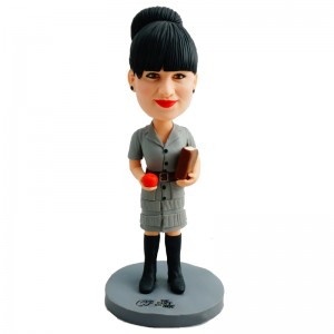 custom female teacher bobblehead