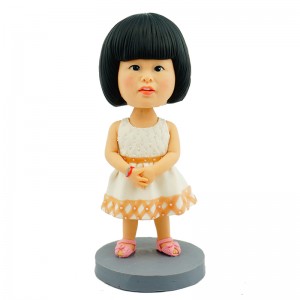 custom lovely girl bobblehead doll
