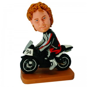 custom motorcyclist bobblehead