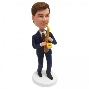 custom saxophone player bobblehead