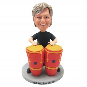 custom conga drums player bobblehead