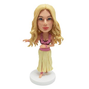 custom hula dancing girl bobblehead