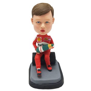 custom racing boy bobblehead