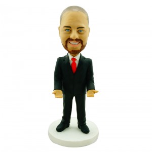 customised business bobblehead for arranging card