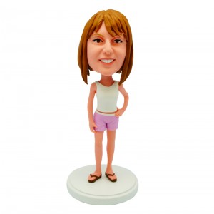 customised casual female bobblehead