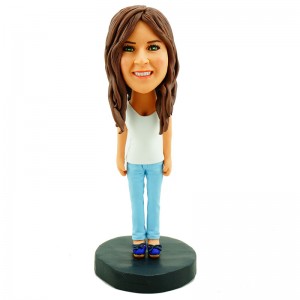 customised casual girl bobblehead