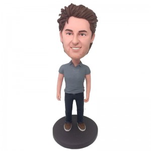 customised casual male bobblehead