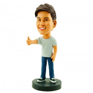 customised casual man raising a thumb