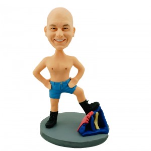 customised casual naked man bobblehead doll