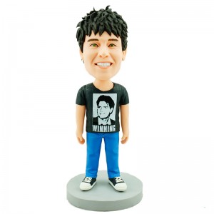 customised causal man bobble head doll