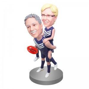 customised couple footy funny bobblehead