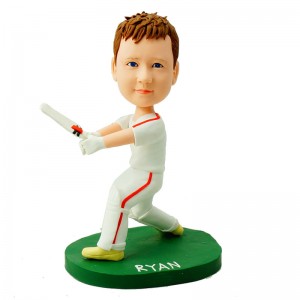 customised cricket player bobble head doll