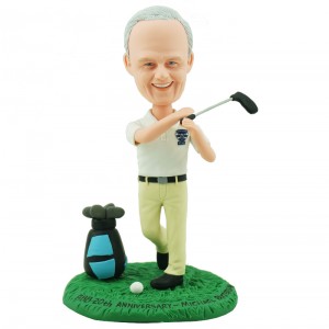customised golfer swing a stick bobblehead