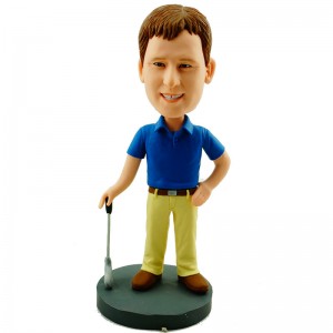 customised golfing bobble head doll