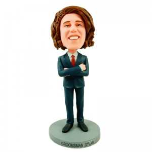 customised groomsman bobble head doll