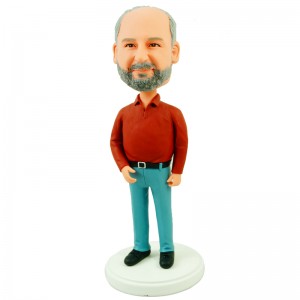 customised old man in red bobblehead