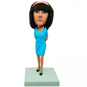 customised one piece dress lady bobblehead