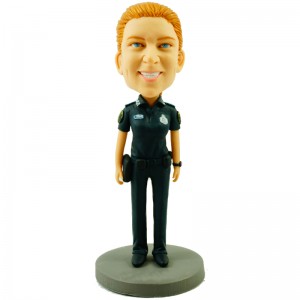customised police female bobblehead