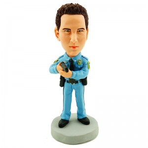 customised policeman bobble head doll