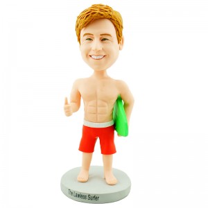customised surfer bobblehead