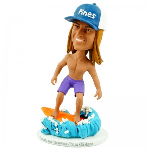 customised surfing male bobblehead