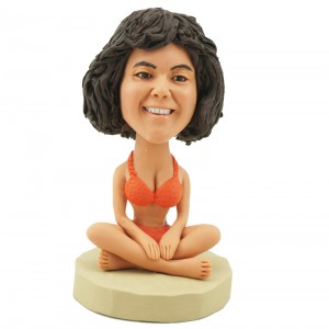 customised yoga girl bobblehead