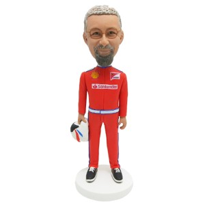 customized racing driver bobblehead