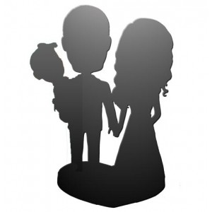 customised bobblehead for three persons