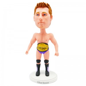 personalised WWE chamption bobblehead