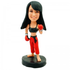 personalised boxing sexy girl bobblehead