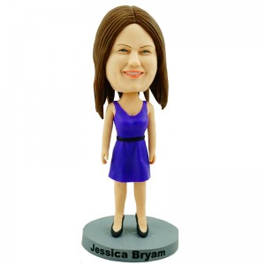personalised casual female bobble head