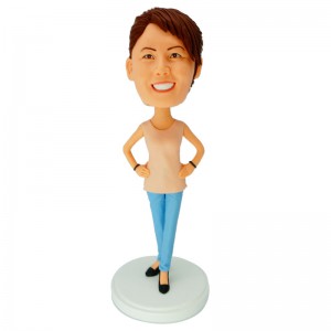 personalised casual female bobblehead