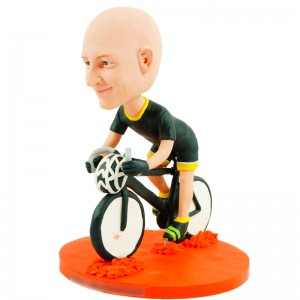 personalised cyclist bobblehead doll