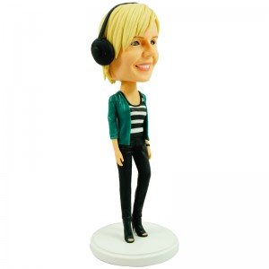 personalised fashionable lady with headset