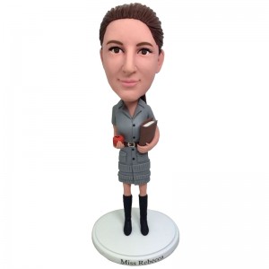personalised female teacher bobblehead