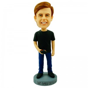 personalised gamer boy bobblehead doll