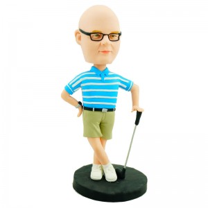 personalised golfer bobblehead doll