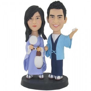 personalised japanese couple bobblehead
