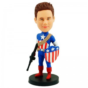 personalised kid captain american bobblehead