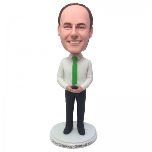 personalised male colleague bobblehead