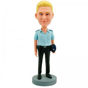 personalised policeman bobble-head