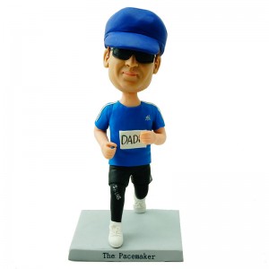 personalised road runner bobble head doll