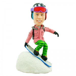 personalised skiing custom bobblehead
